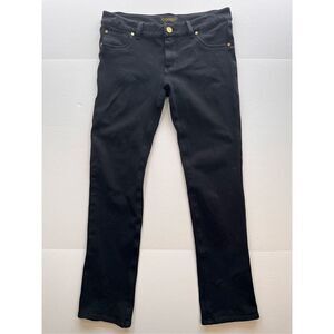 COOGI 5 Pocket Straight Leg Slim Fit Stretch Pant Black Gold Hardware Size 13/14
